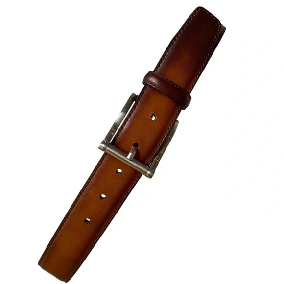 Magnanni Men's Brown Leather Belt - Picture 1 of 4